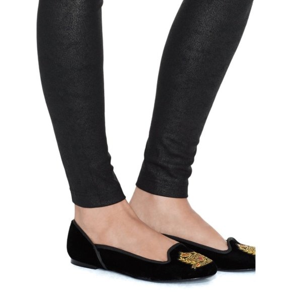 Polo Ralph Lauren Metallic Black Leggings ~ Medium - Picture 4 of 13